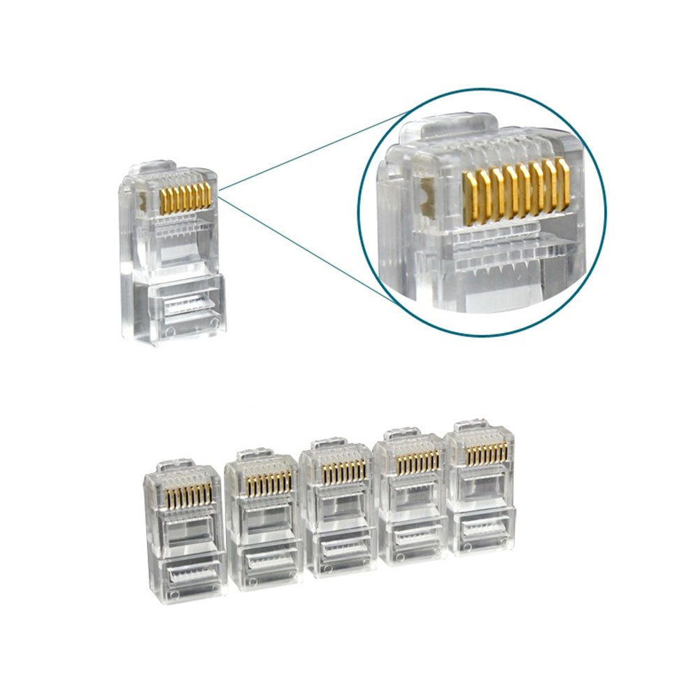 RJ45 RJ-45 Ethernet Cables Module Plug Network Connector for UTP Cat5 Cat5e 8P8C