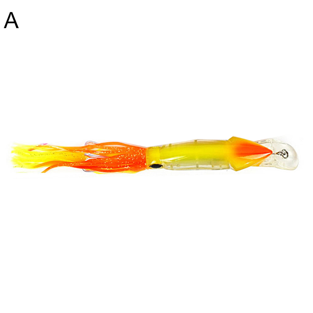 24cm Fishing Lures Artificial Squid Hard Baits Tentacles Sharp Hook Tackle Tool