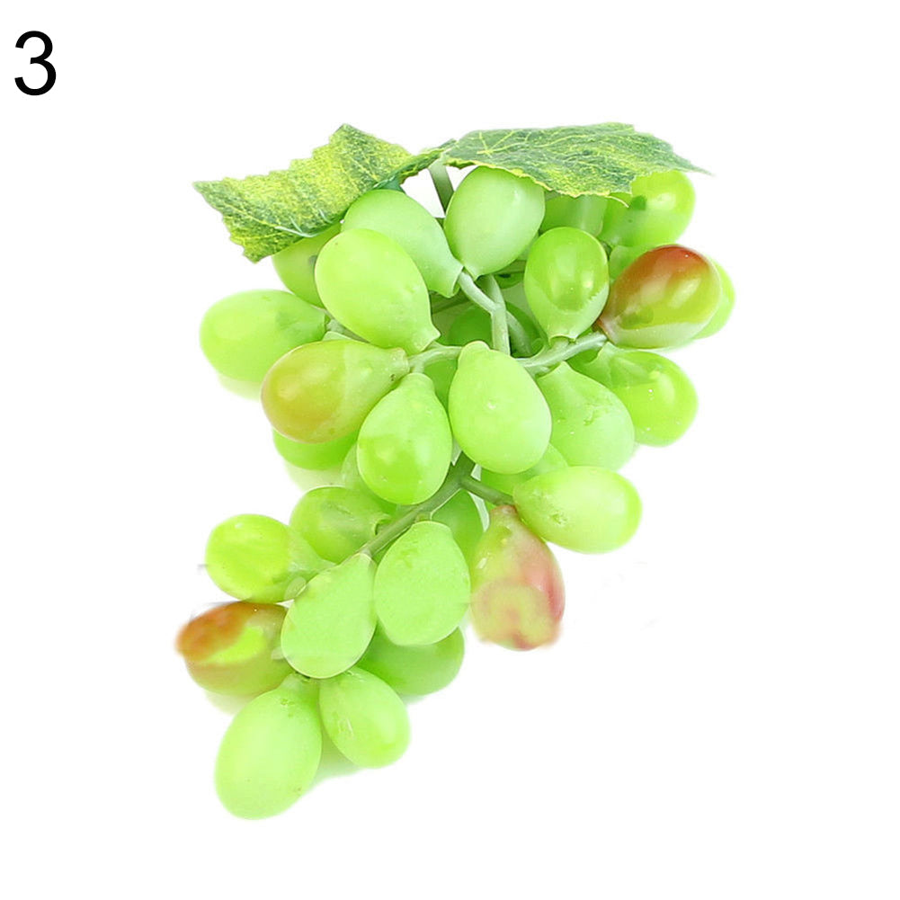 36 Pcs in 1 Bunch Artificial Plastic Grapes Lifelike Fake Fruit Food Home Decor