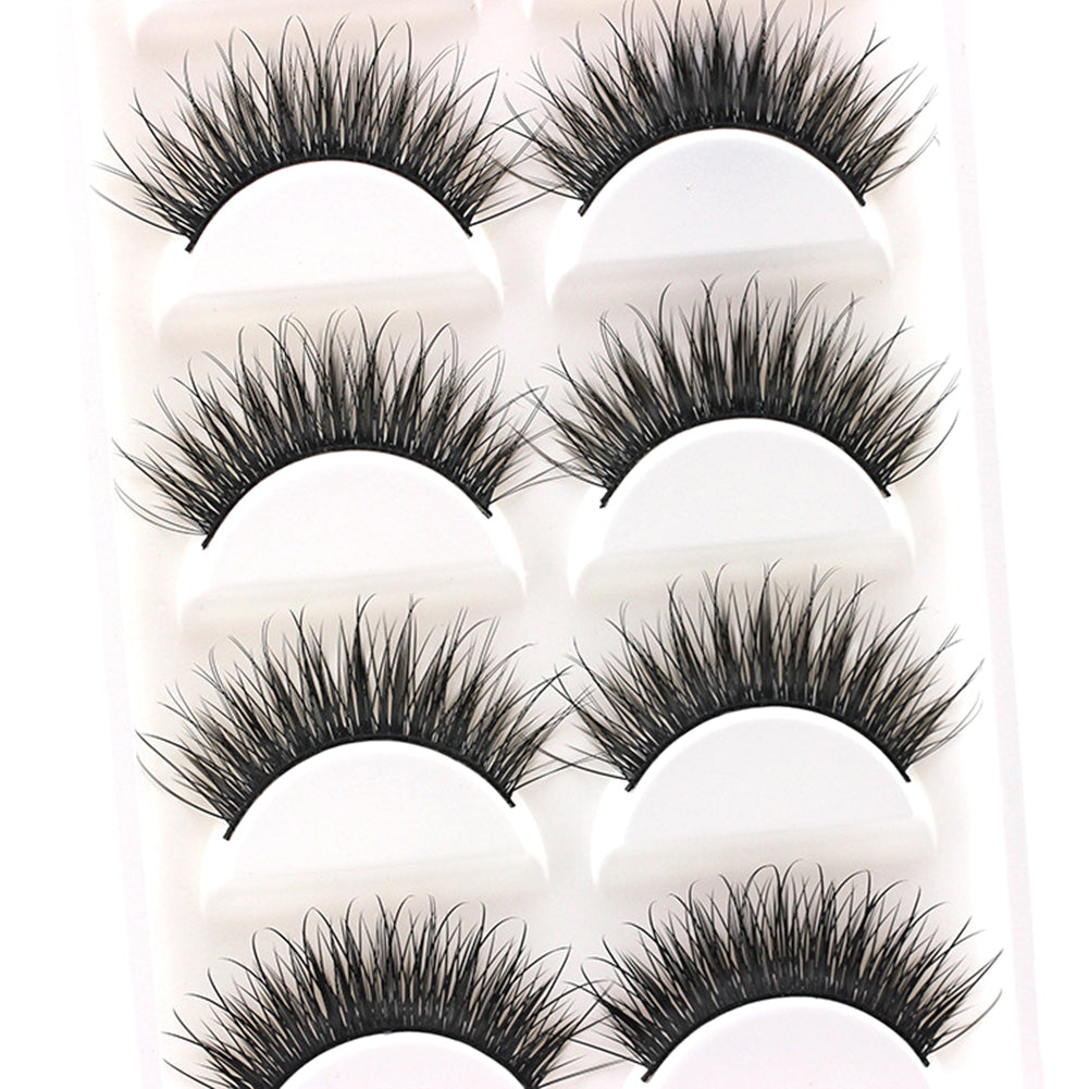 5 Pairs 3D Eye Lashes Thick Long False Eyelashes Extension Makeup Beauty Tools