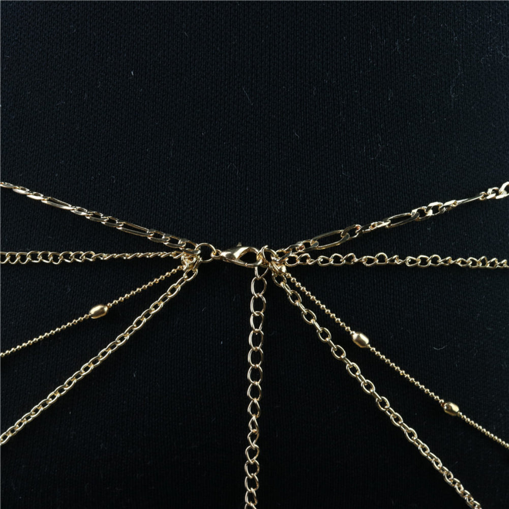 Sexy Multilayer Belly Waist Necklace Body Chain Summer Beach Bikini Jewelry