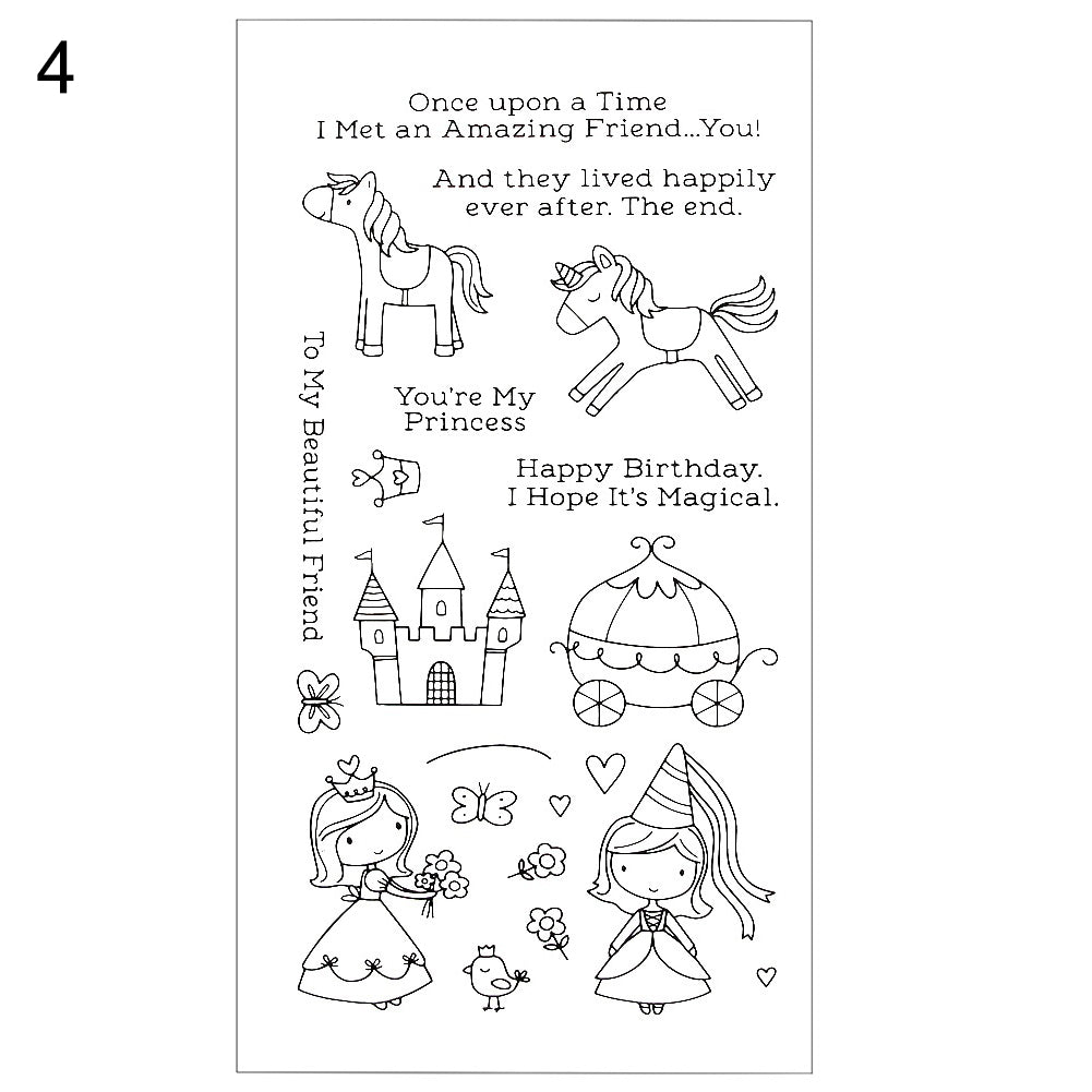 Unicorn Horse Transparent Stamper DIY Scrapbooking Card Photo Album Decoration