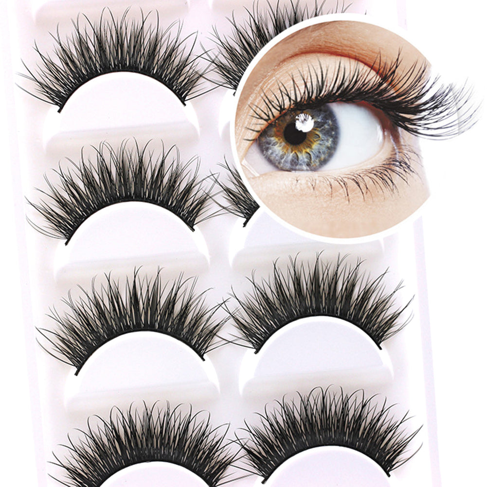 5 Pairs 3D Eye Lashes Thick Long False Eyelashes Extension Makeup Beauty Tools