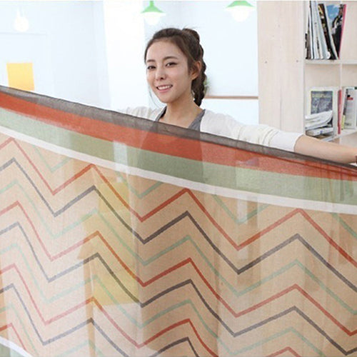 Women Fashion Polyline Voile Winter Autumn Warm Soft Casual Wrap Long Scarf