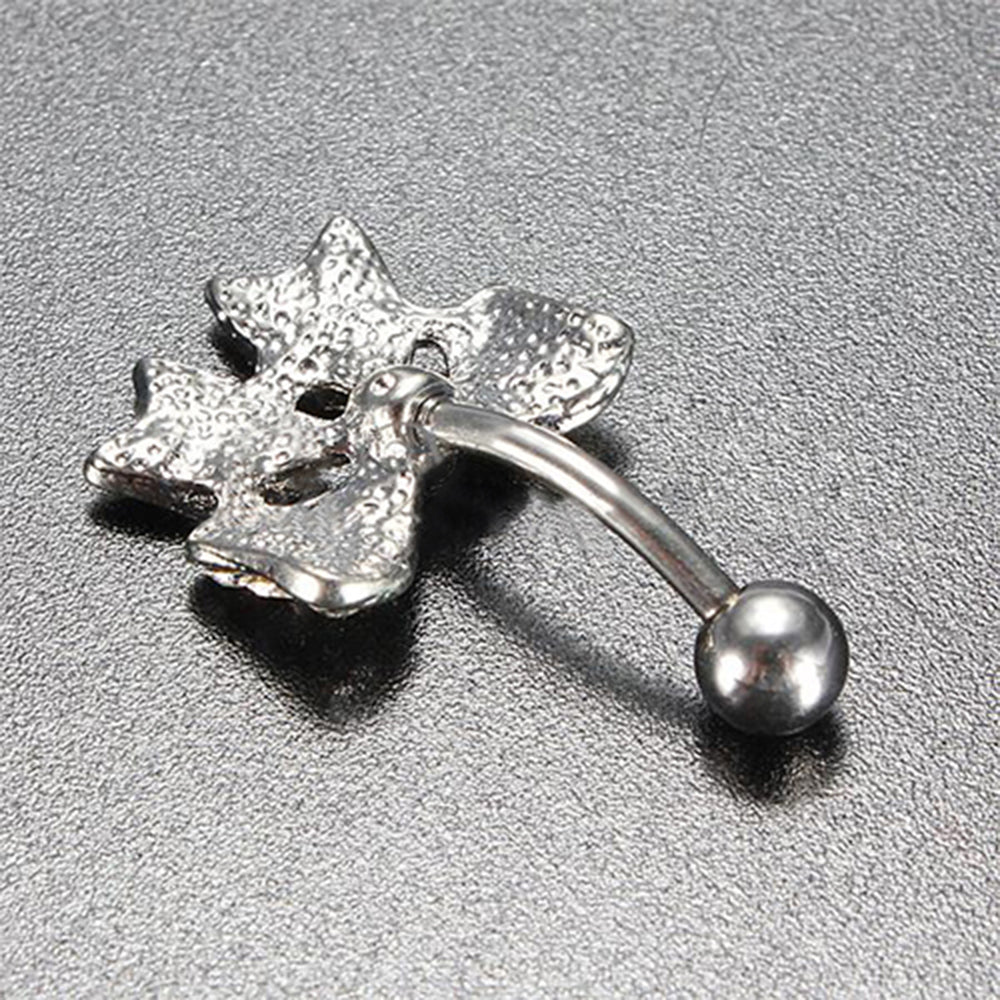 Women Fashion Cute Cute Bowknot Belly Navel Ring Body Piercing Jewelry Gift
