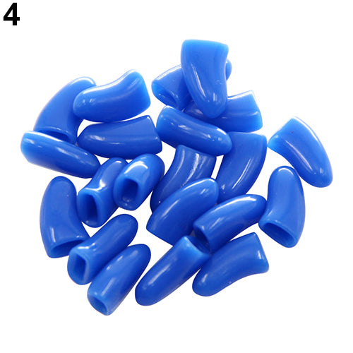 20Pcs Soft Silicone Pet Dog Cat Kitten Paw Claw Control Sheath Nail Caps Covers