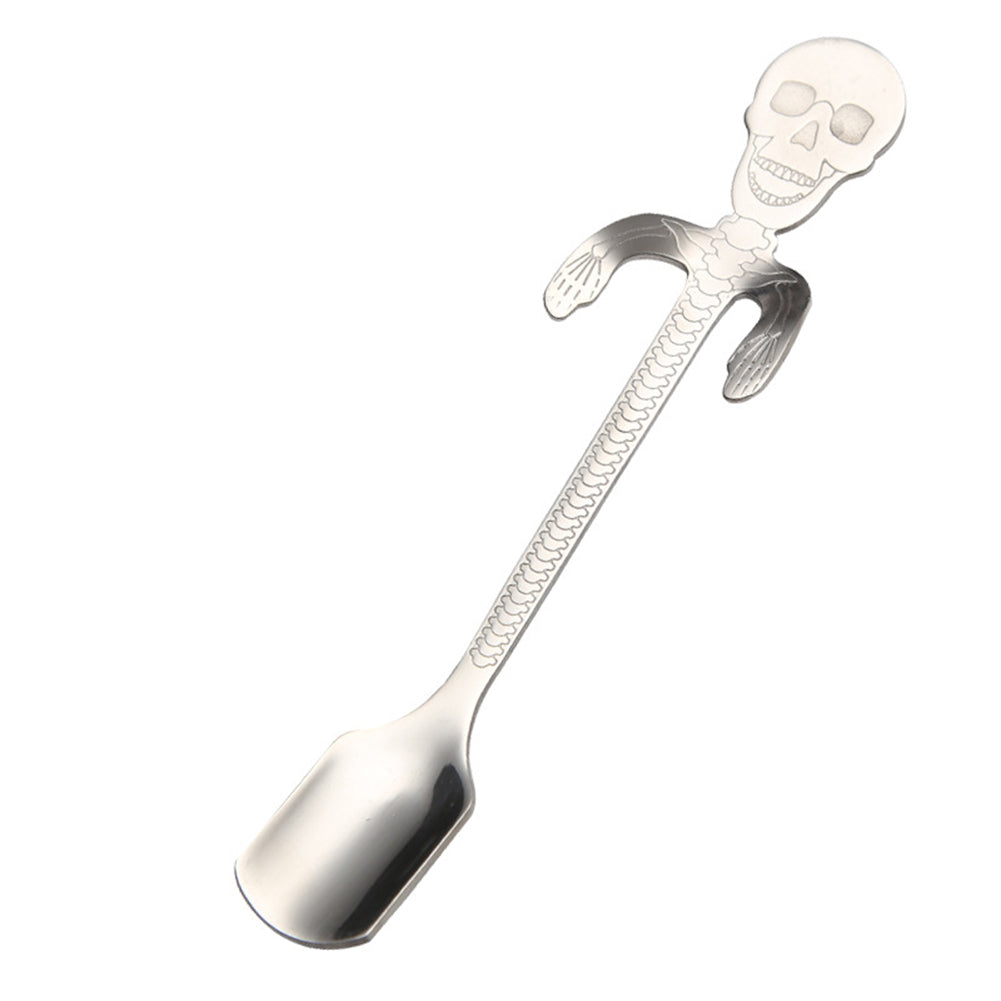 Stainless Steel Cute Skull Hanging Handle Coffee Tea Drink Spoon Kitchen Tool