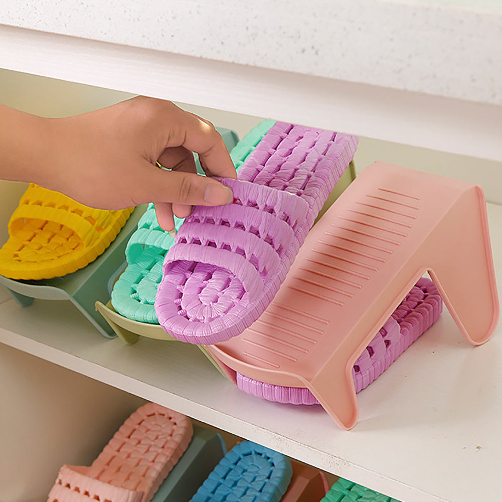 Fashion Plastic Shoes Display Rack Organizer Space Saving Storage Holder Shelf