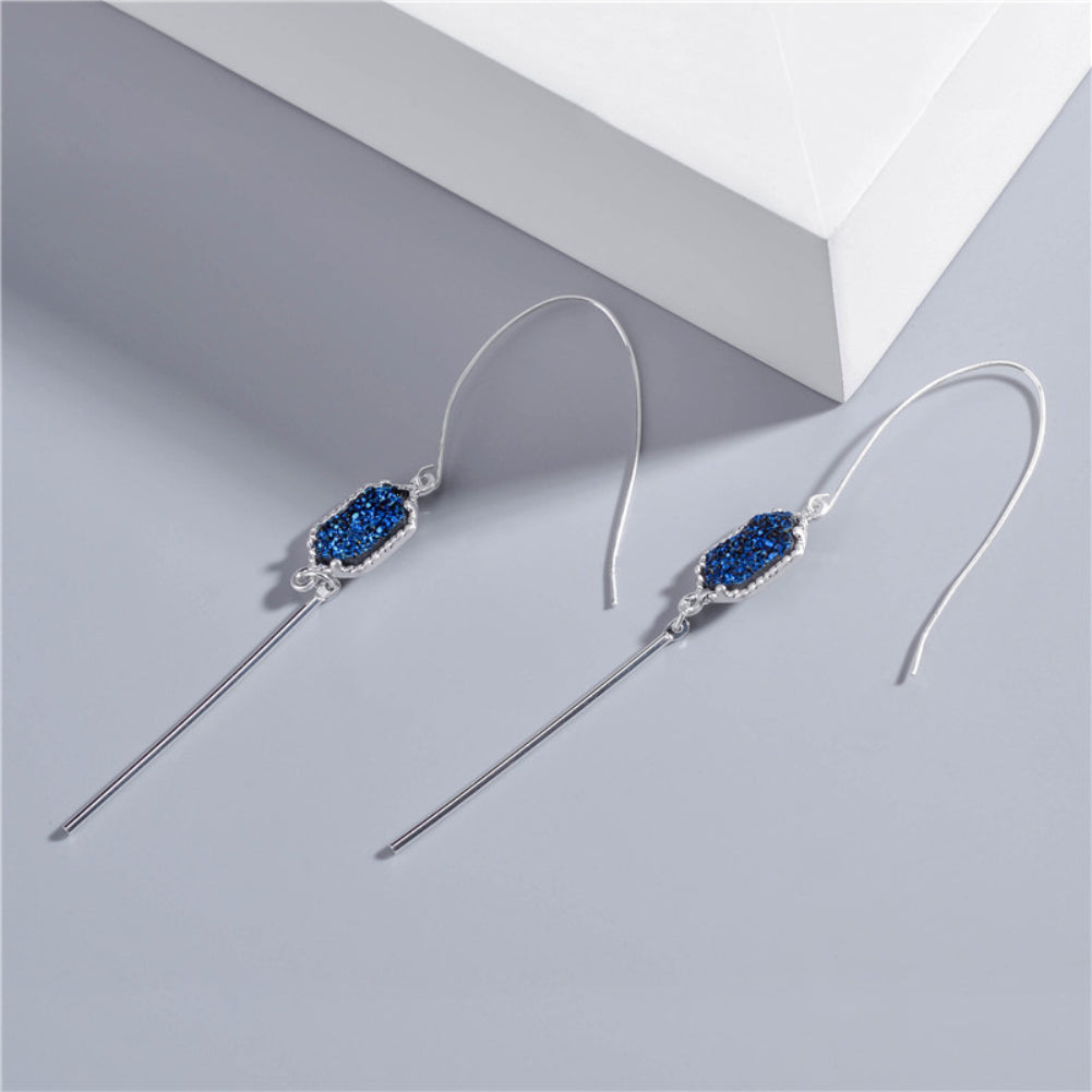 Women Fashion Geometric Tassels Long Dangle Hook Earrings Piercing Jewelry