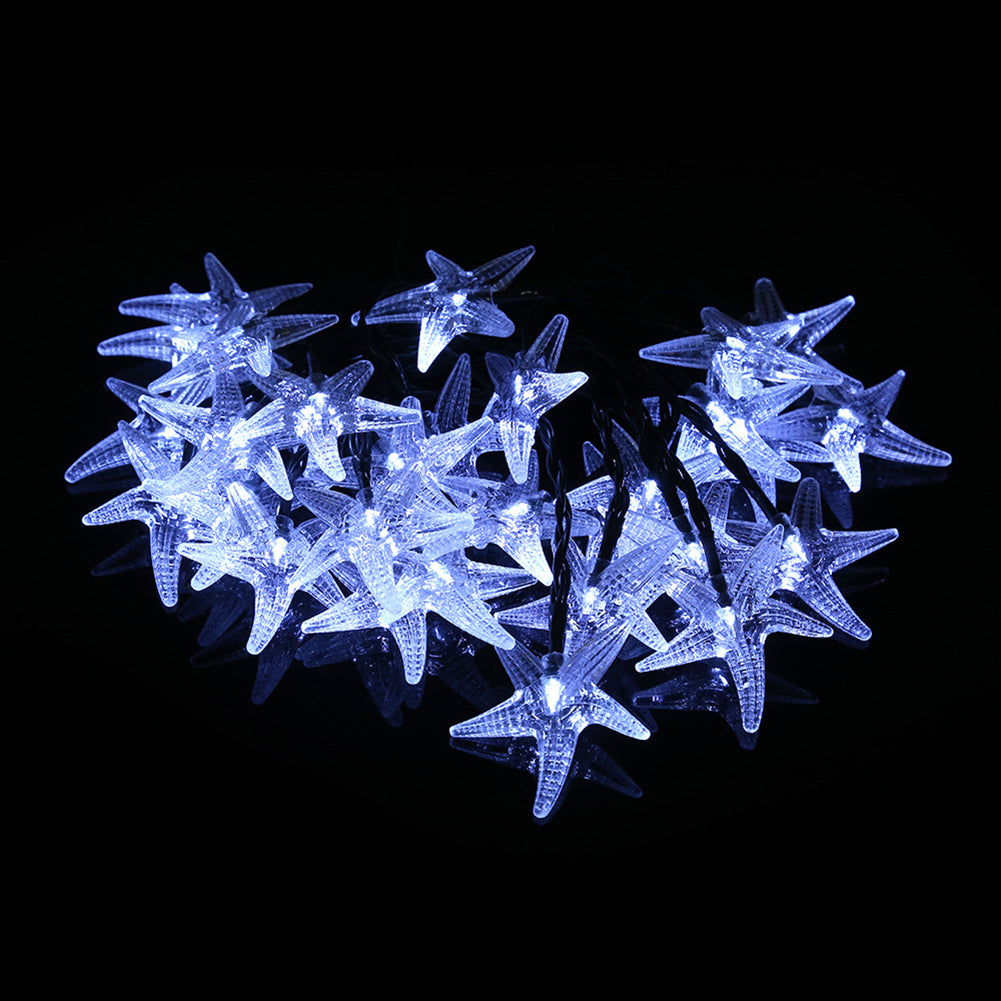 Solar 30 LED Starfish Fairy String Light Outdoor Tree Garden Christmas Decor