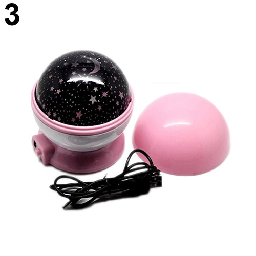 Auto-rotate USB Sky Star LED Night Light Lamp Projector Gift for Children Kids