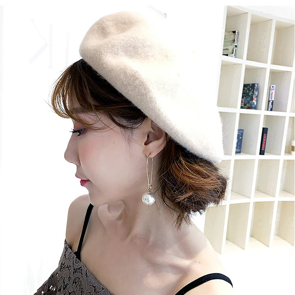 Women Elegant Long U Shape Faux Pearl Pendant Drop Dangle Earrings Jewelry Gifts