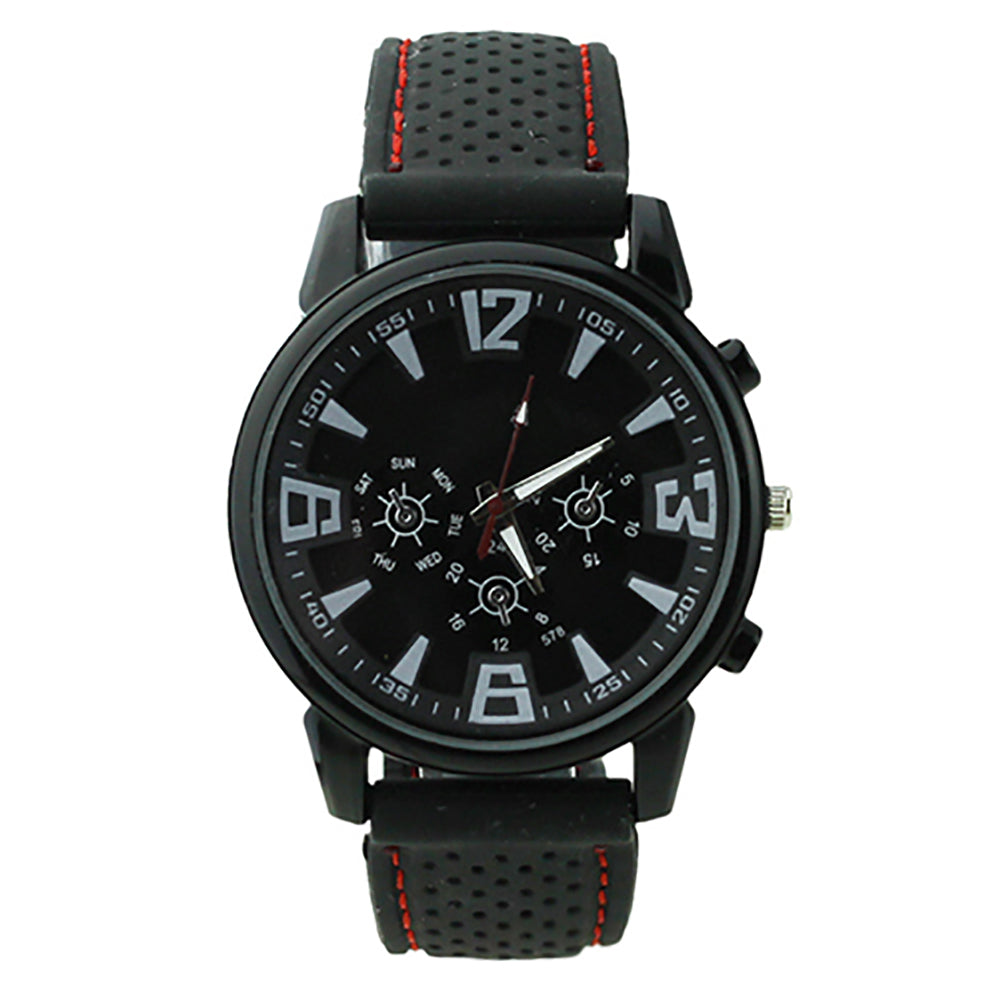 Fashion Military Pilot Aviator Army Style Silicone Men Outdoor Sport Wrist Watch