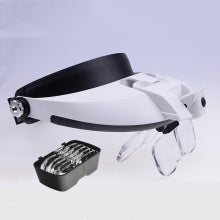 Detachable LED Headband Illuminated Magnifier with 5 Replaceable Lens Support Adjustable Magnifier Light Head Magnifying