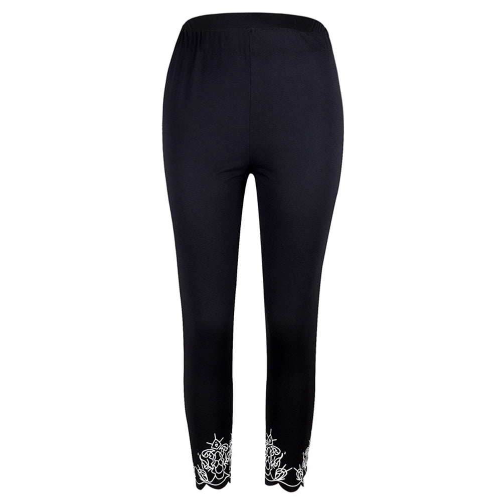 Women Casual Printing Slim Elasticity Leggings Skinny Pants Trousers Tights