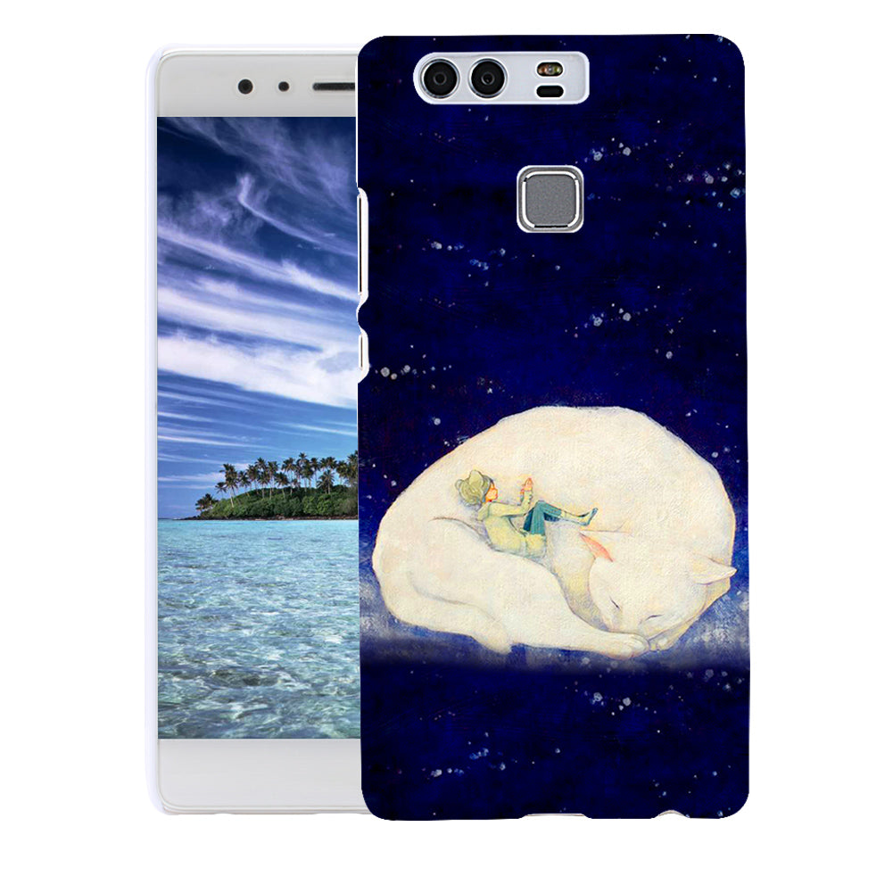 Sleeping Girl Cat Phone Case for Samsung S8 iPhone 8 Redmi Note 2 3 Huawei P9