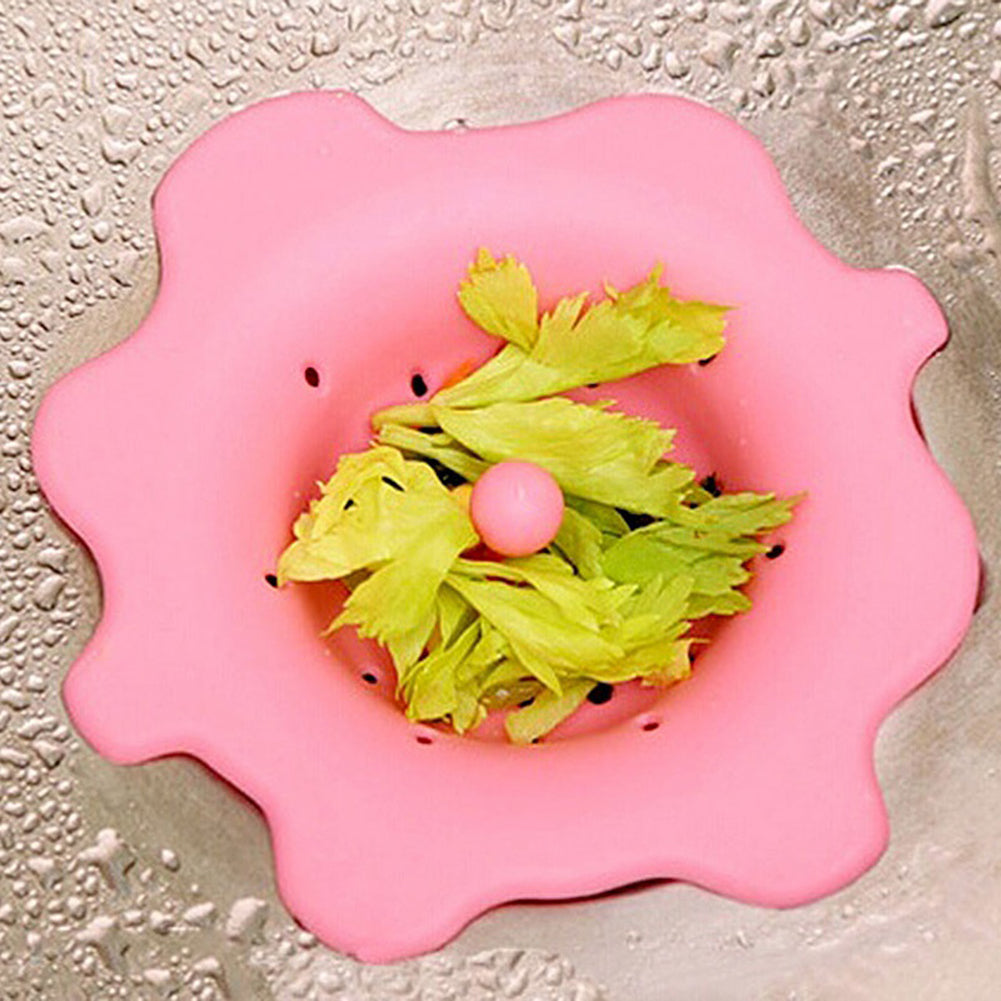Cute Flower Shape Sink Strainer Waste Disposer Plug Drain Stopper Kitchen Tool