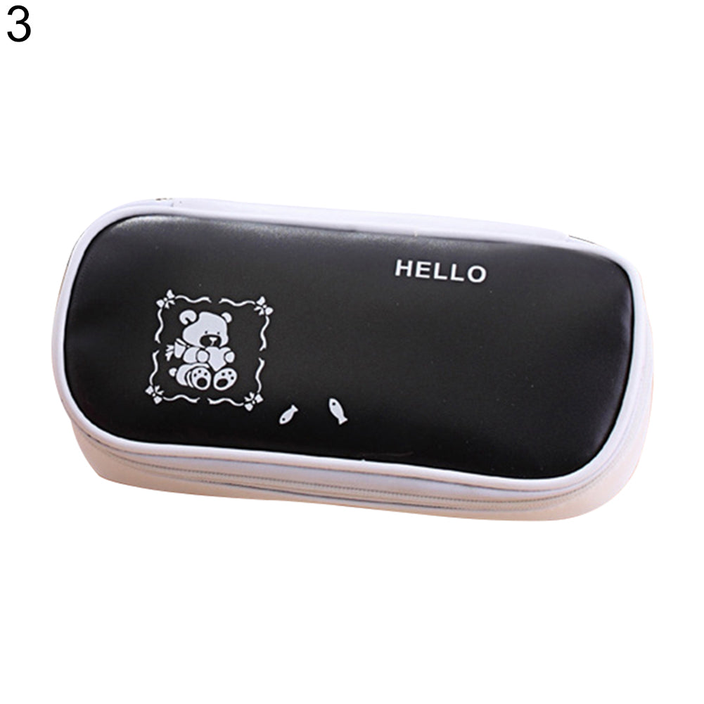 Animal Plant Large Capacity Pen Pouch Pencil Case Stationery Storage Bag Box