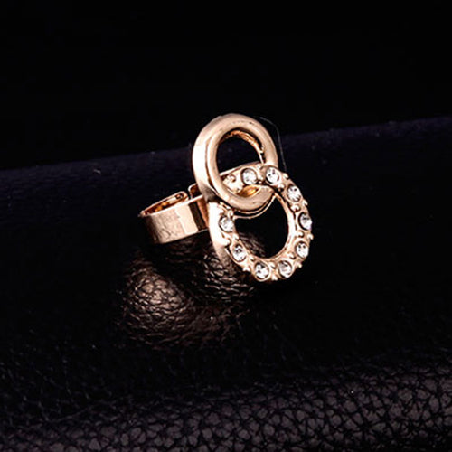 Women Bridal Crystal Choker Necklace Earring Bracelet Chandelier Ring Jewelry Set