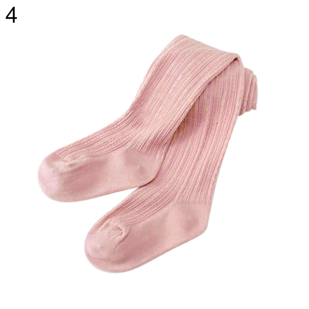 Kids Girls Solid Color Warm Cotton Pantyhose Dance Long Socks Stockings Leggings