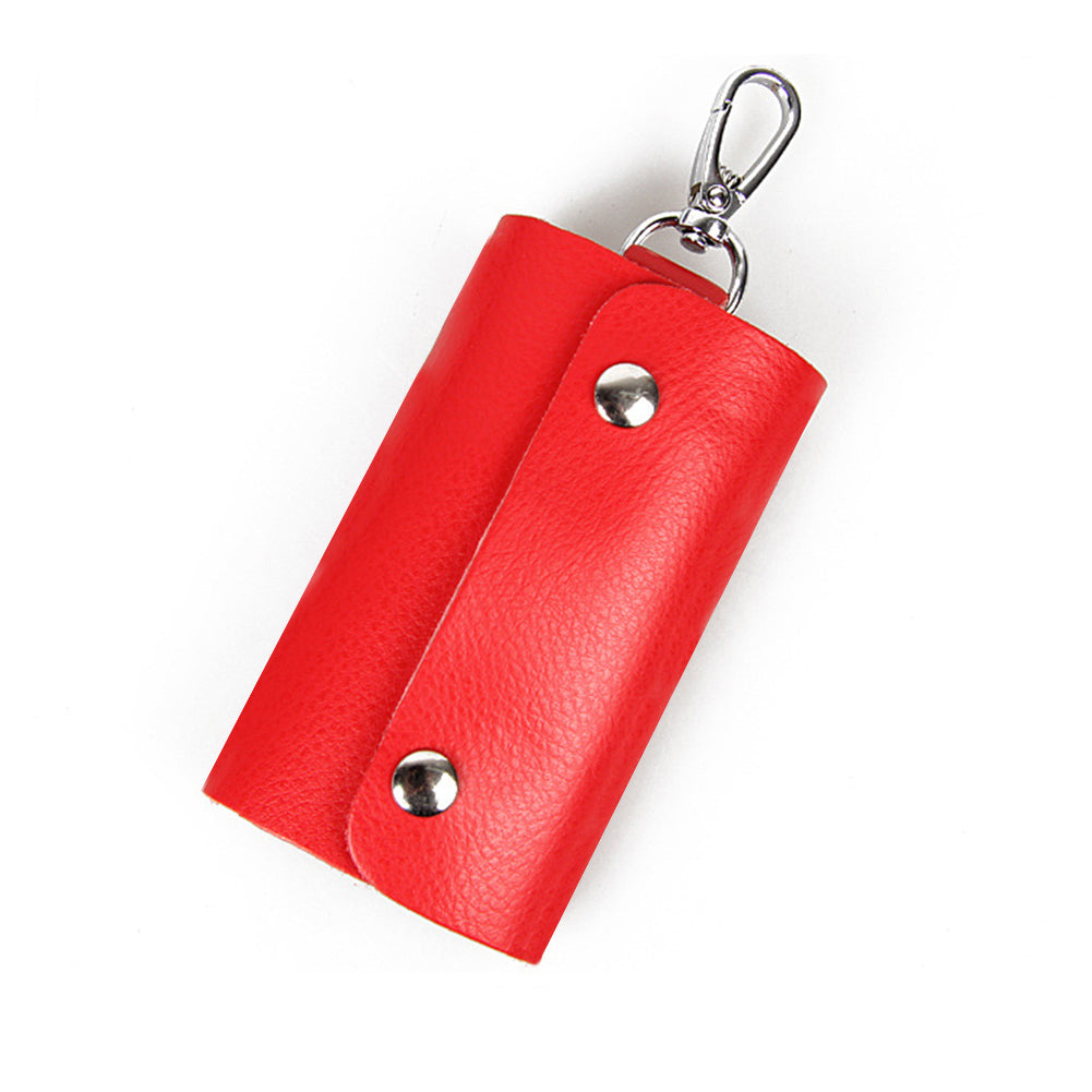 Pocket Size Cow Leather Car Key Holder Organizer Case Keyring Hanger Pouch Bag