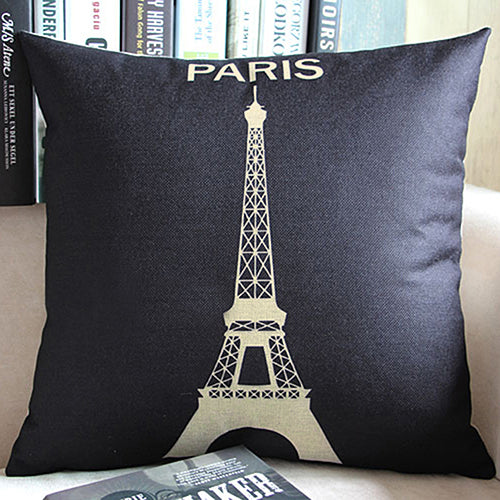 Retro Home Decorative Linen Cotton Blended Cushion Cover Crown Throw Pillow Case