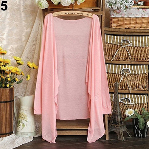 Women Fashion Summer Beach Sunscreen Casual Long Sleeve Cardigan Shawl Coat