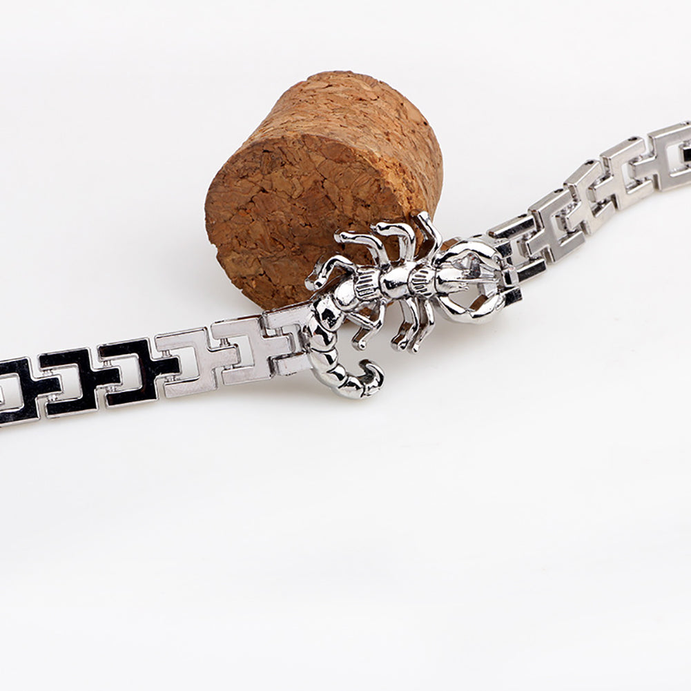 Men's Titanium Steel Scorpion Bracelet Clasp Bangle Jewelry Birthday Party Gift