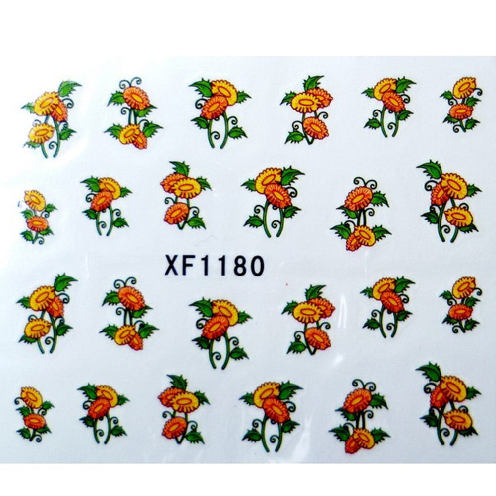 Floral Pattern Fashion Women Beauty Nail Art Sticker DIY Craft Manicure Decal