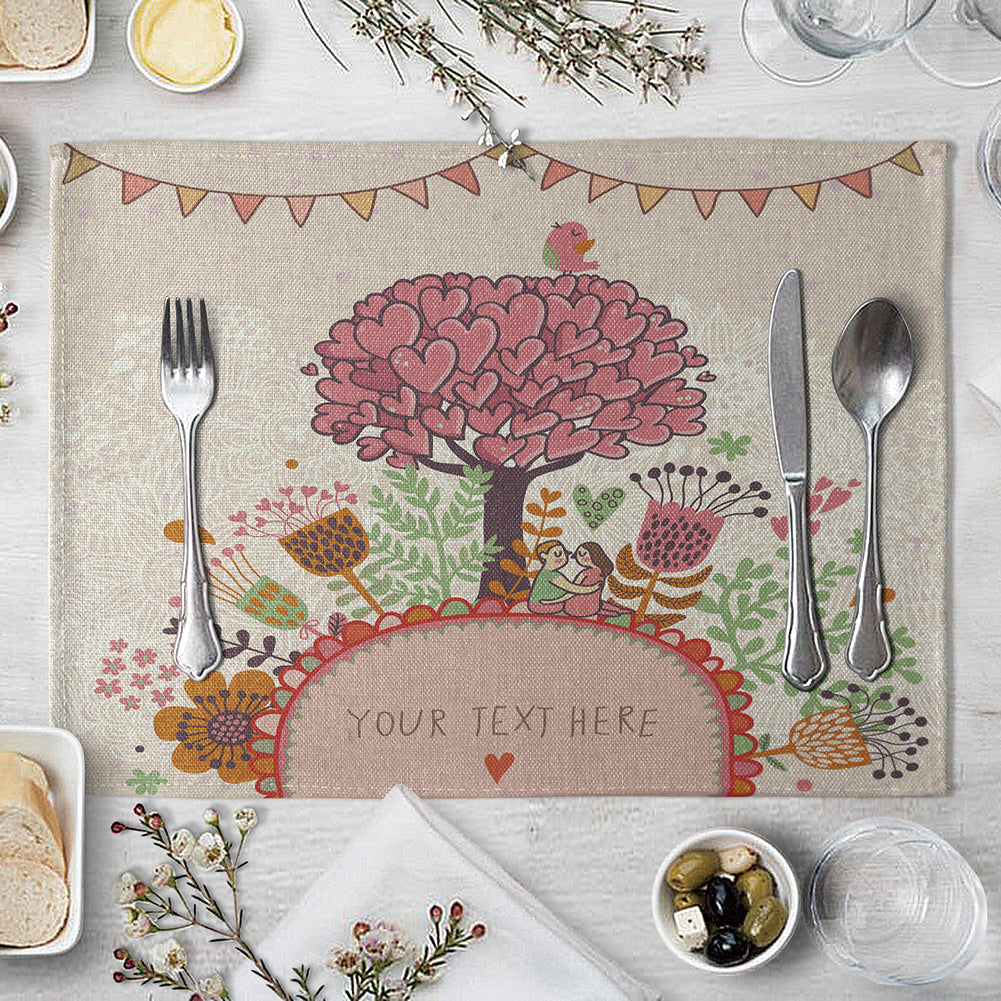 Rectangle Cartoon Animal Printed Heat Insulation Placemat Home Tablewear Pad