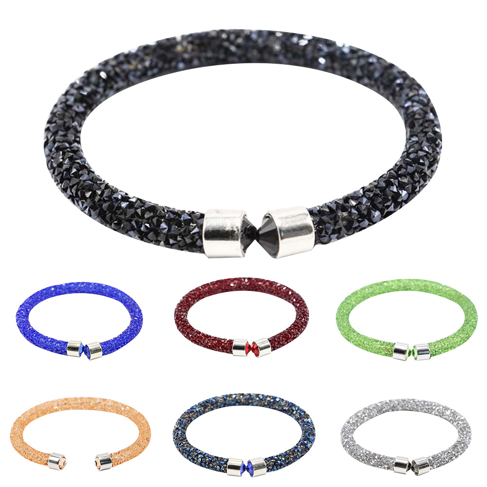 Women Fashion Full Pave Rhinestone Bracelet Open Bangle Jewelry Party Gift