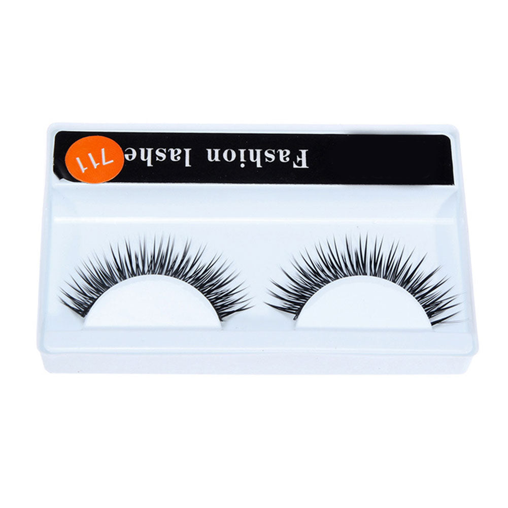 Women 1 Pair Fiber Soft Long Natural Thick Makeup Eye Lashes False Eyelashes