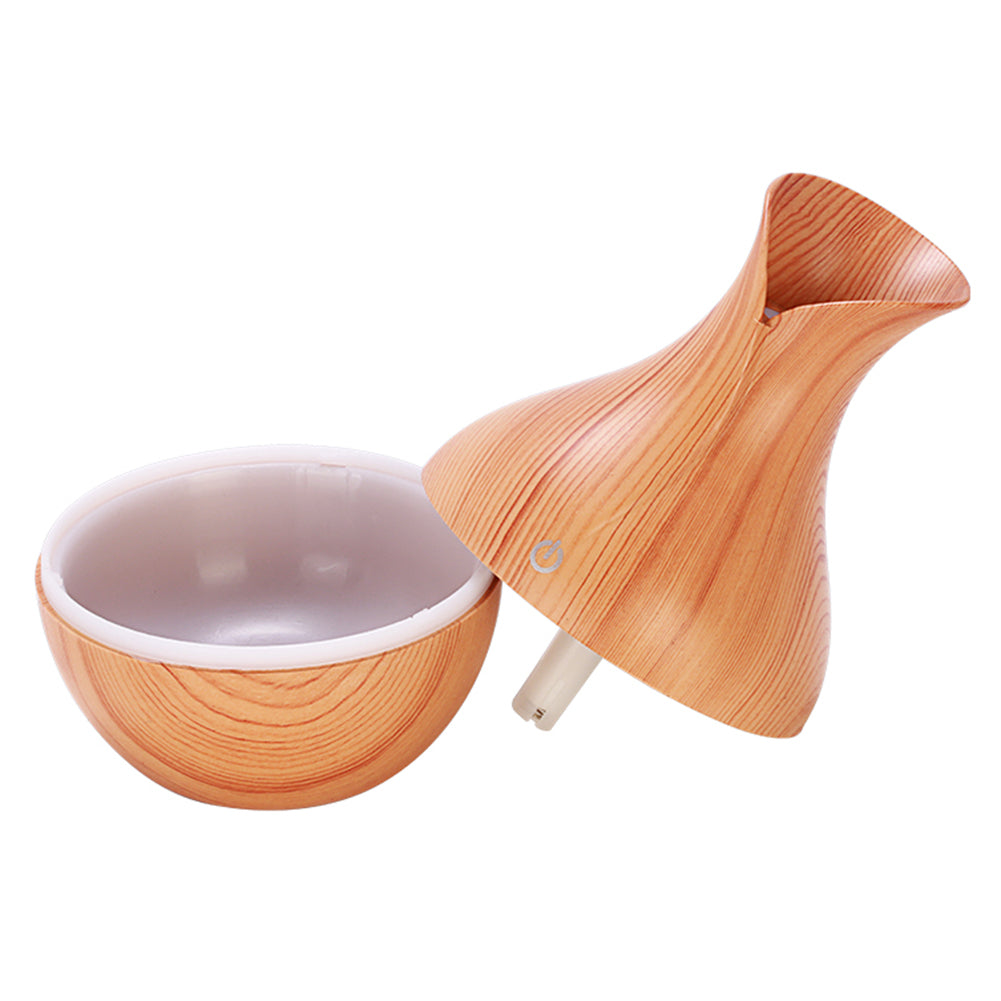 Night Light Wood Grain Cool Mist Humidifier Aromatherapy Essential Oil Diffuser