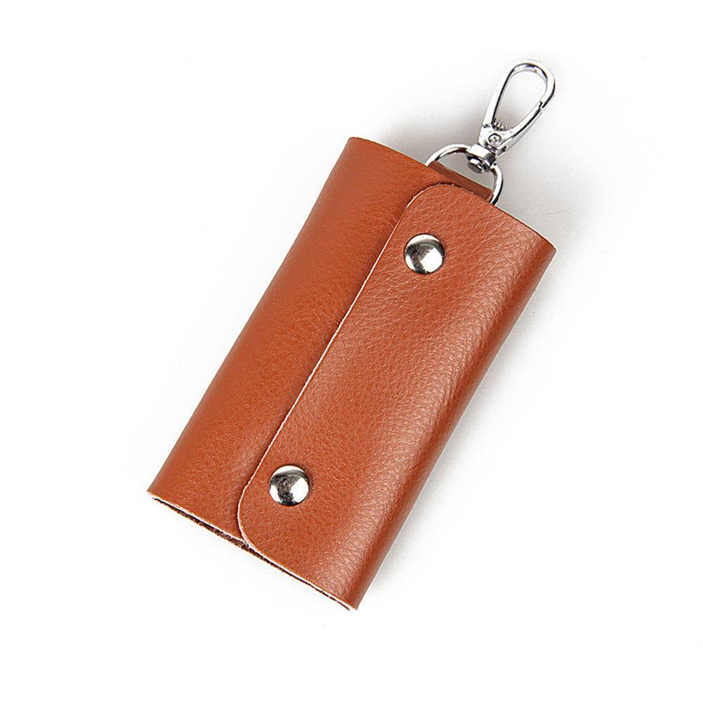 Pocket Size Cow Leather Car Key Holder Organizer Case Keyring Hanger Pouch Bag