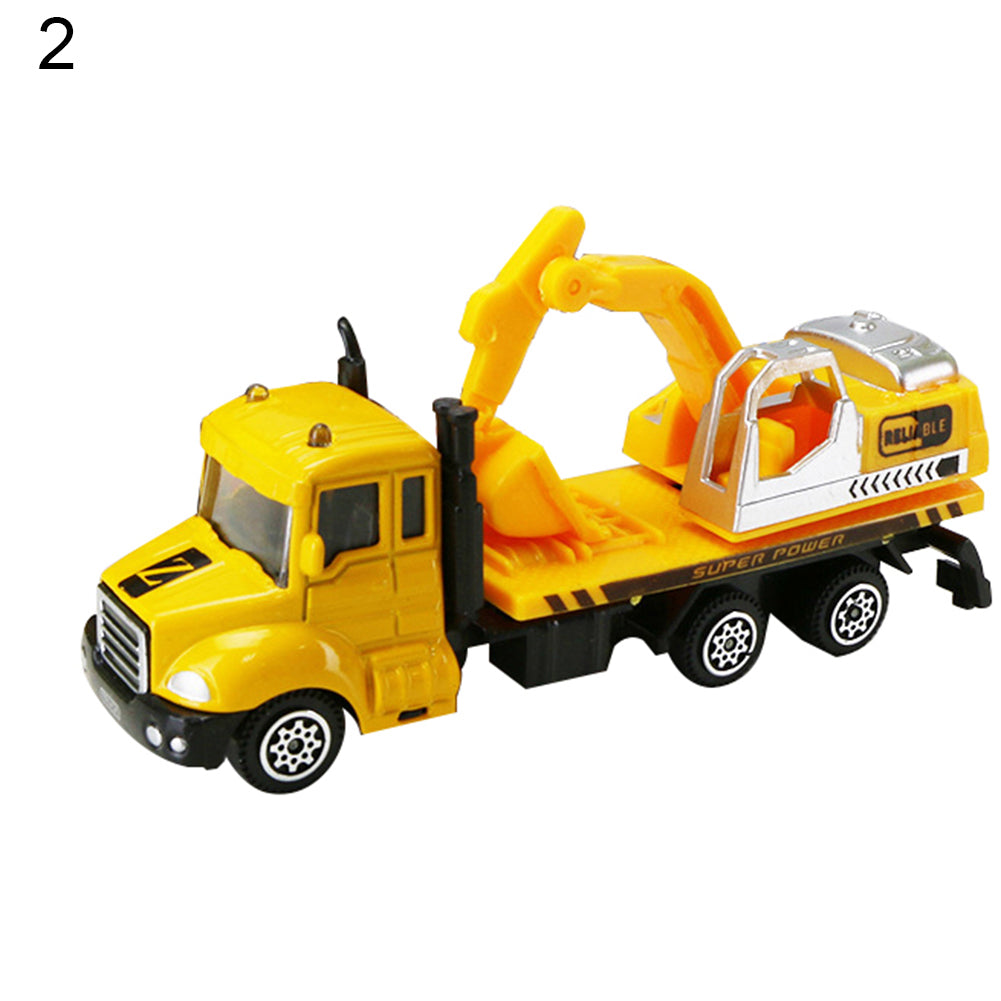 Mini 1:64 Scale Aerial Ladder Fire Truck Simulation Car Model Children Kids Toy