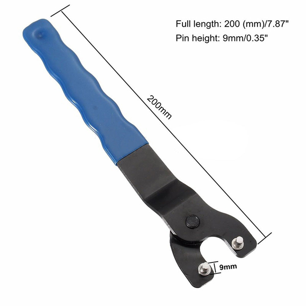 Adjustable Pin Spanner Wrench for Angle Grinder Hubs Arbors Tool Steel Durable