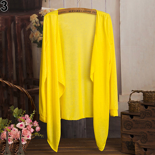Women Fashion Summer Beach Sunscreen Casual Long Sleeve Cardigan Shawl Coat