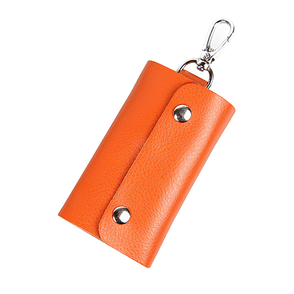 Pocket Size Cow Leather Car Key Holder Organizer Case Keyring Hanger Pouch Bag
