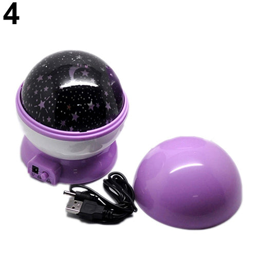 Auto-rotate USB Sky Star LED Night Light Lamp Projector Gift for Children Kids