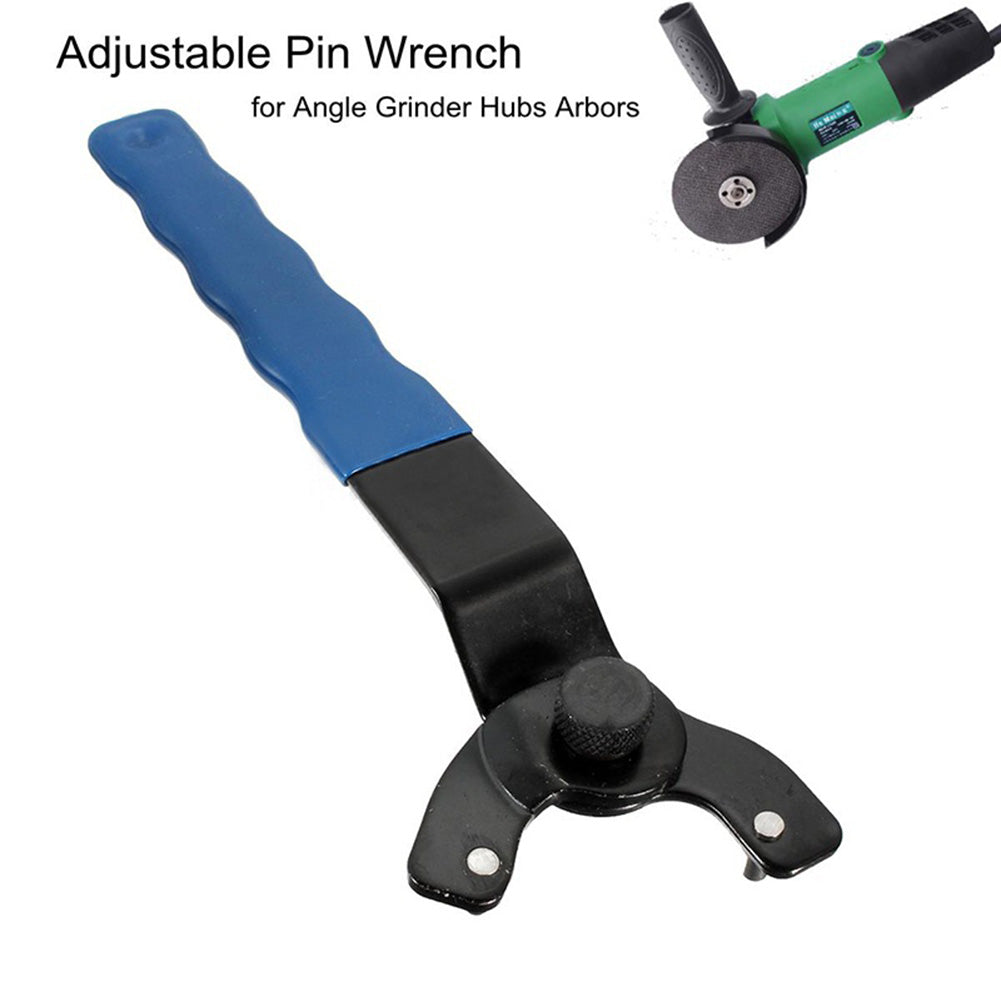 Adjustable Pin Spanner Wrench for Angle Grinder Hubs Arbors Tool Steel Durable