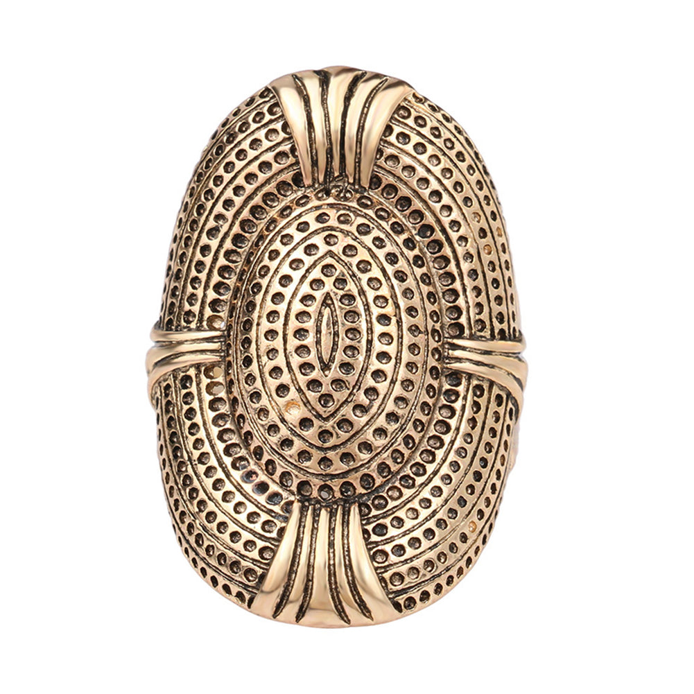 Creative Exaggerate Mesh Holes Design Alloy Finger Ring Men Women Jewelry Gift