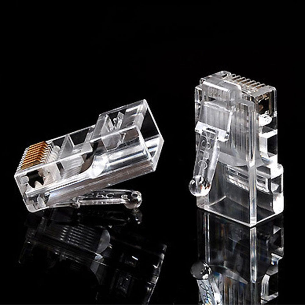 RJ45 RJ-45 Ethernet Cables Module Plug Network Connector for UTP Cat5 Cat5e 8P8C