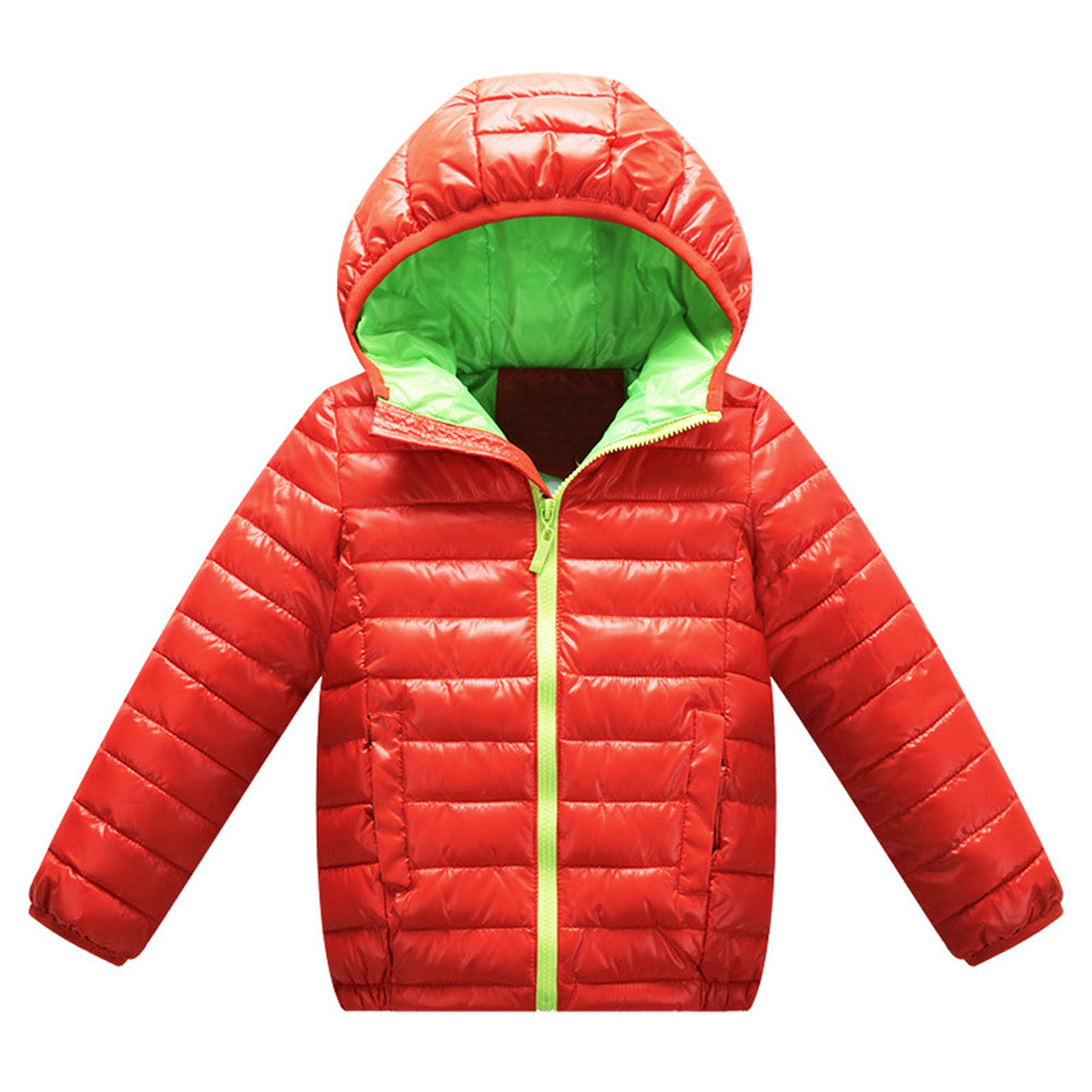 Children Kids Hooded Winter Coat Long Sleeve Girls Boys Windproof Warm Jacket