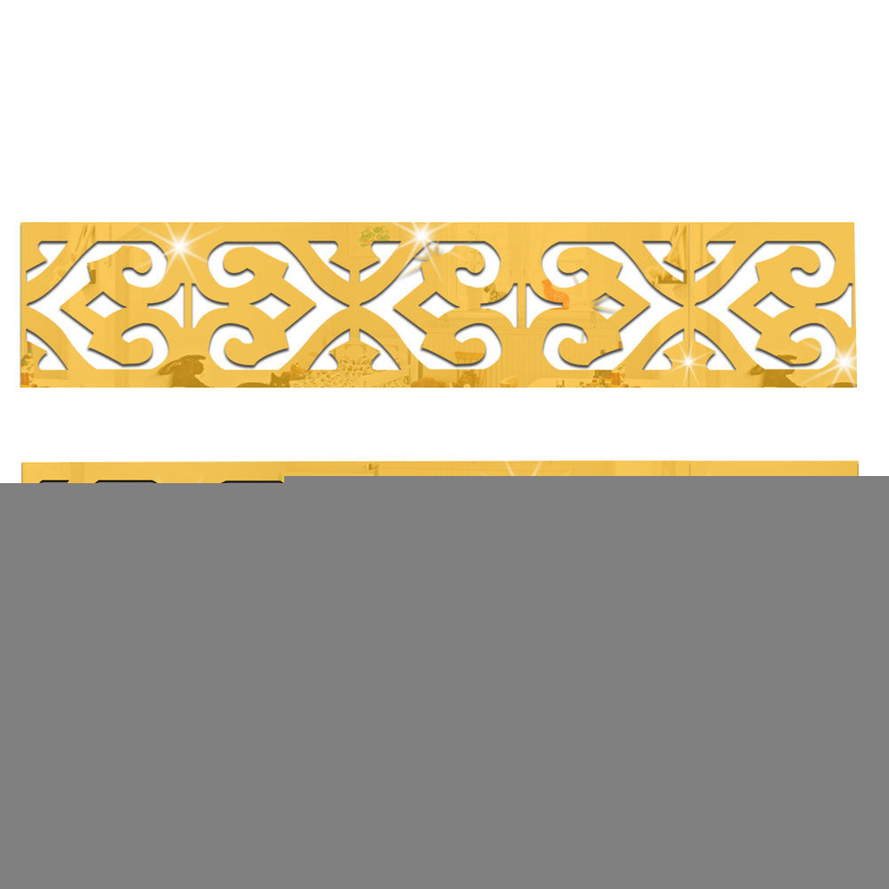 DIY Acrylic Line Mirror Wall Stickers Bedroom Living Room Hallway Home Decors
