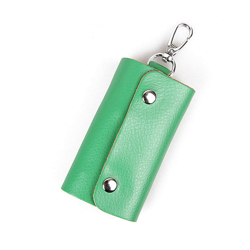 Pocket Size Cow Leather Car Key Holder Organizer Case Keyring Hanger Pouch Bag