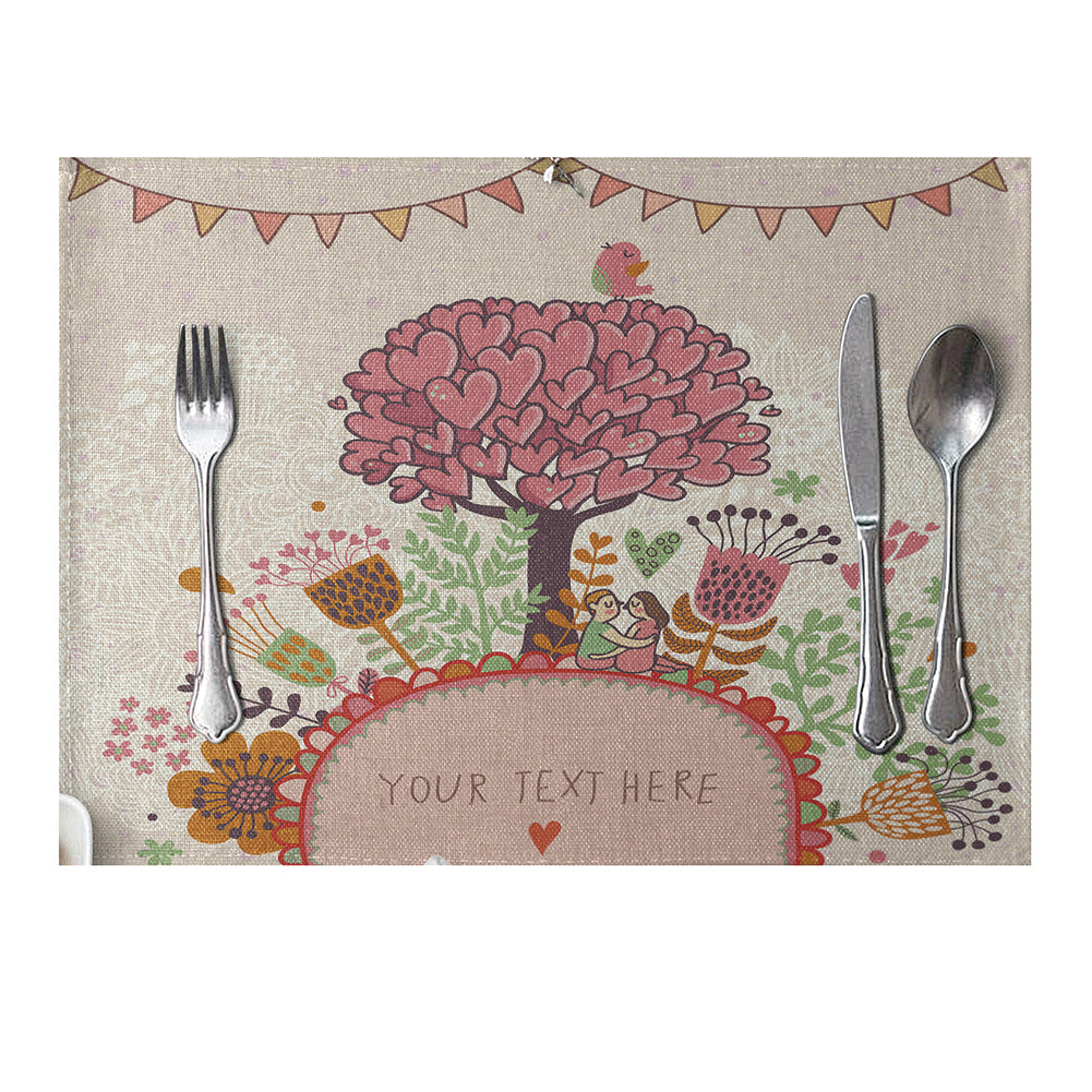 Rectangle Cartoon Animal Printed Heat Insulation Placemat Home Tablewear Pad