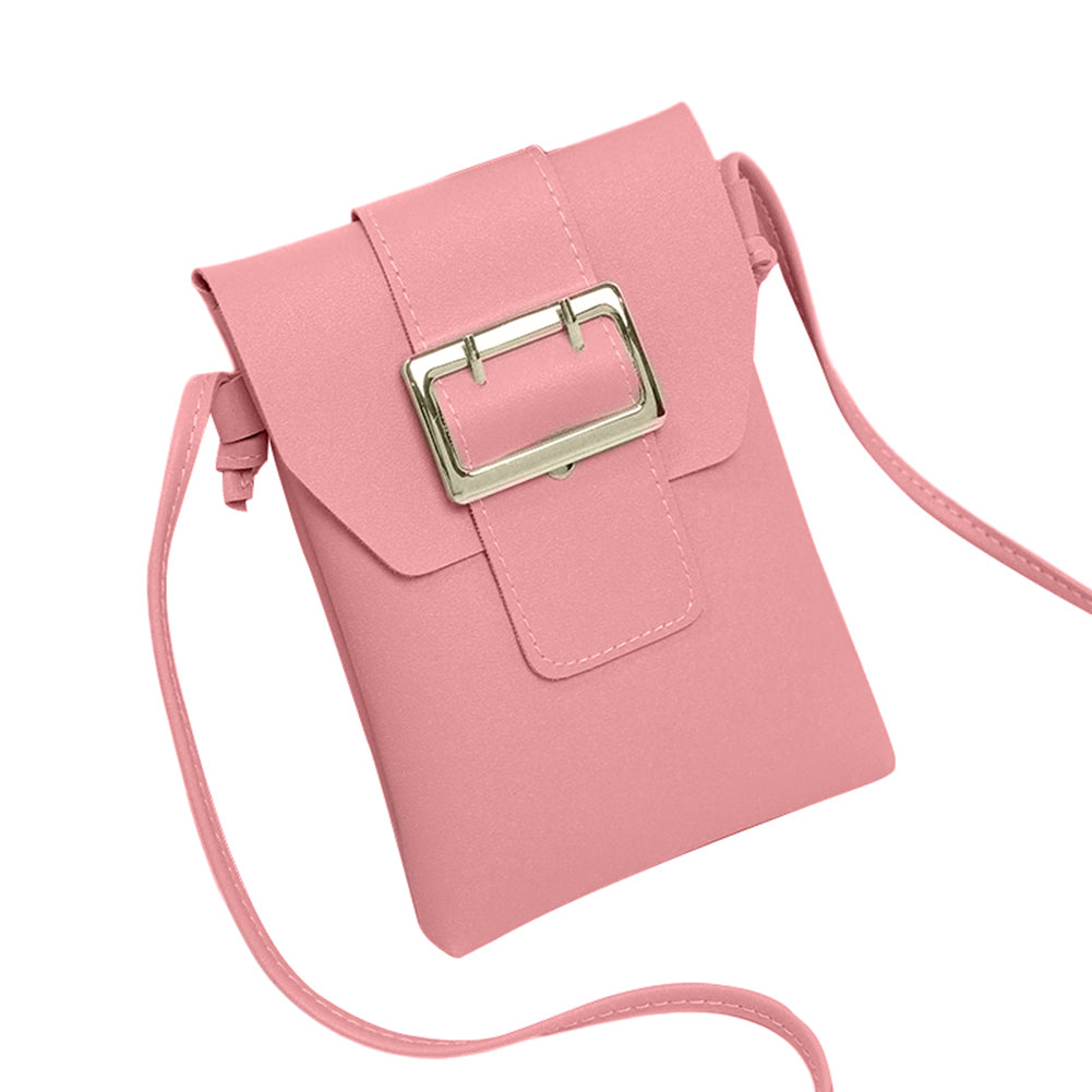 Women Fashion Small Faux Leather Cross Body Bag Shoulder Phone Solid Color Purse
