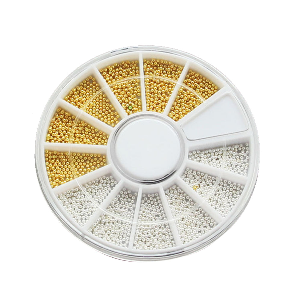 3D Nail Art Decorations Metal Beads Wheel Glitter Decal DIY Studs Manicure Tools