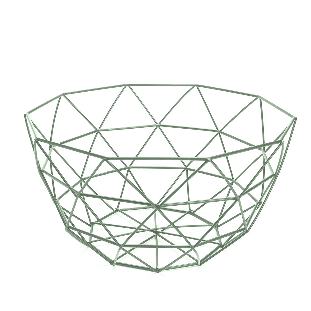 Modern Geometric Wire Basket Fruit Storage Bowl Tableware Display Rack Holder