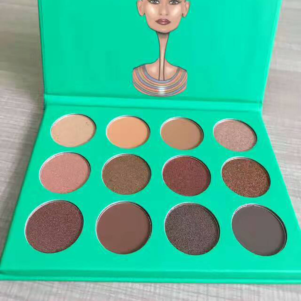 6 12 16 Colors Glitter Matte Effect Powder Eyeshadow Palette Eye Cosmetic Makeup